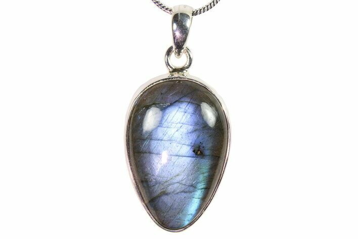 Brilliant Blue Labradorite Pendant with Chain #267093